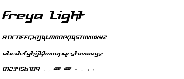 Freya Light font